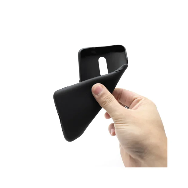 Husa OnePlus 7 Lemontti Silicon Silky Negru