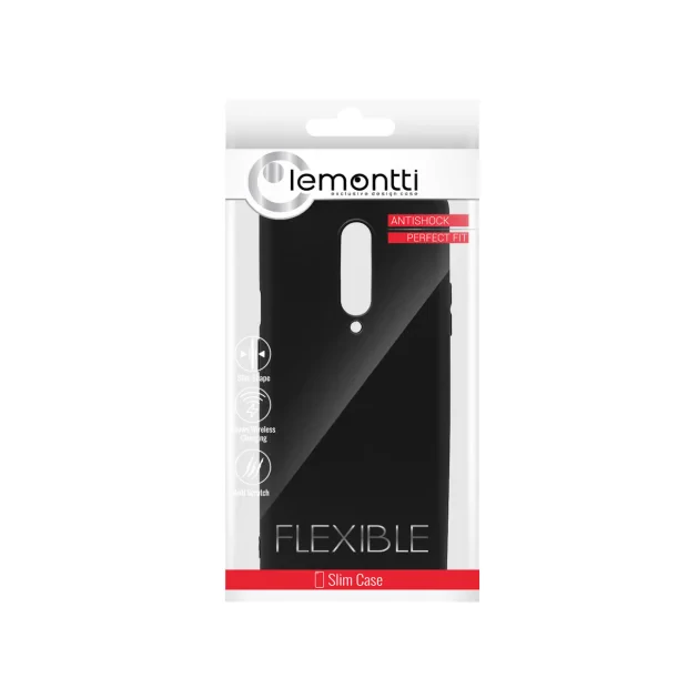Husa OnePlus 7 Pro Lemontti Silicon Silky Negru
