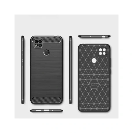 Husa Oppo A15 Lemontti Carbon Case Flexible Negru