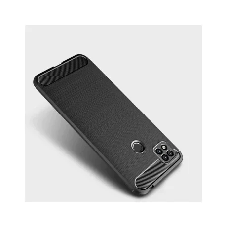 Husa Oppo A15 Lemontti Carbon Case Flexible Negru