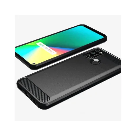 Husa Oppo A53 Lemontti Carbon Case Flexible Negru