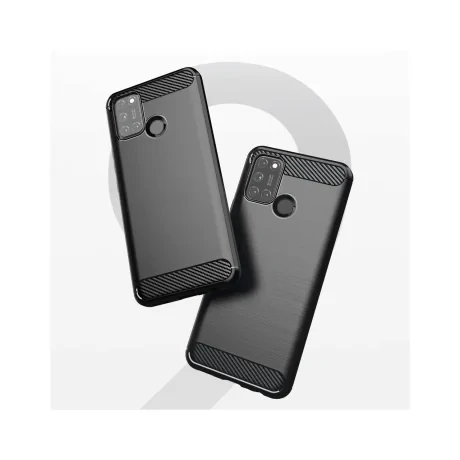 Husa Oppo A53 Lemontti Carbon Case Flexible Negru