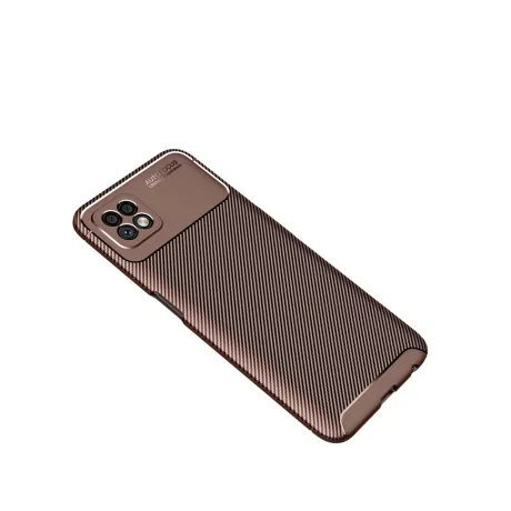 Husa Oppo A72 Lemontti Carbon Fiber Brown