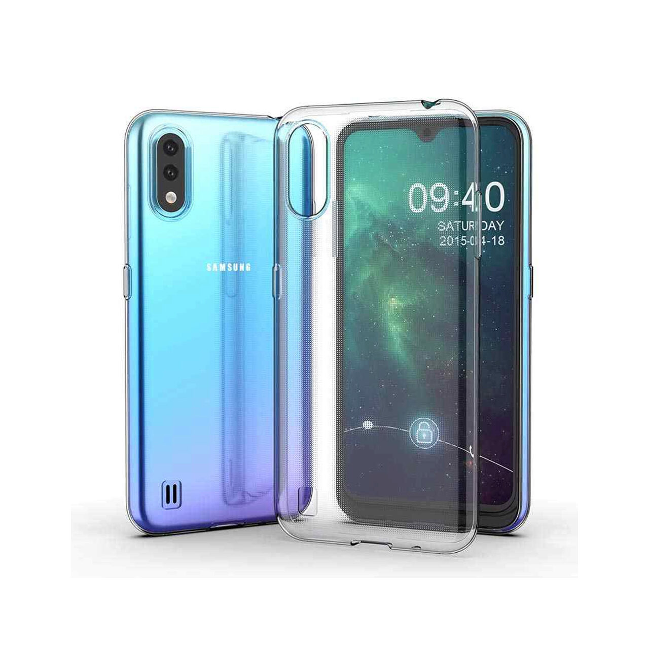 Husa Samsung Galaxy A01 Lemontti Silicon Transparent thumb