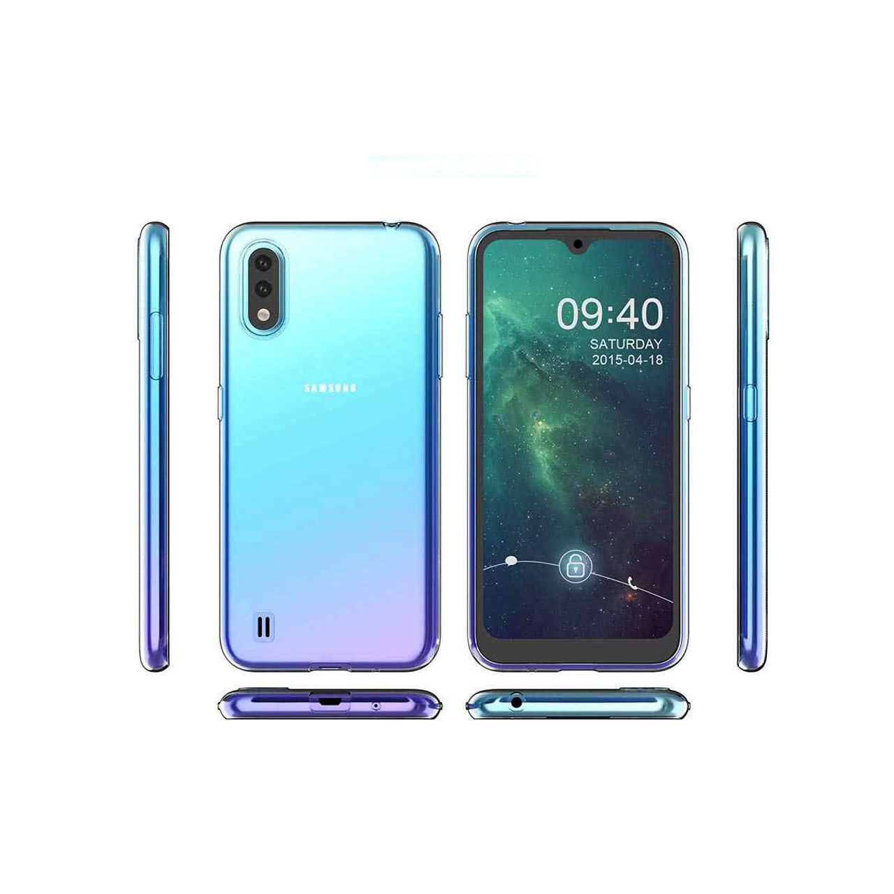 Husa Samsung Galaxy A01 Lemontti Silicon Transparent thumb
