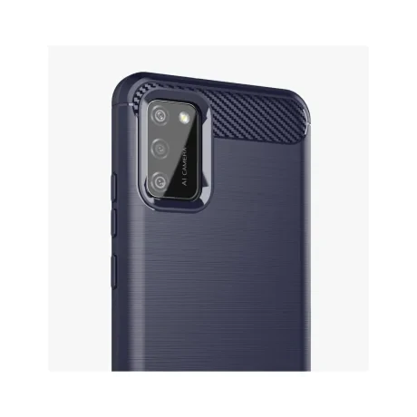 Husa Samsung Galaxy A02s Lemontti Carbon Case Flexible Albastru