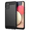 Husa Samsung Galaxy A02s Lemontti Carbon Case Flexible Negru