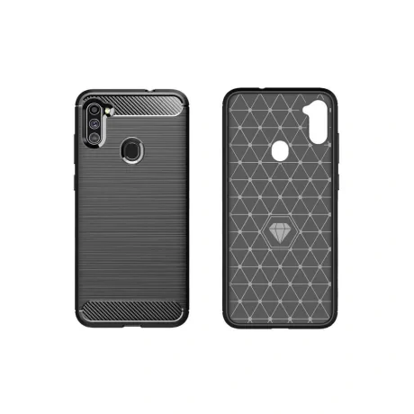 Husa Samsung Galaxy A11 / M11 Lemontti Carbon Case Flexible Albastru