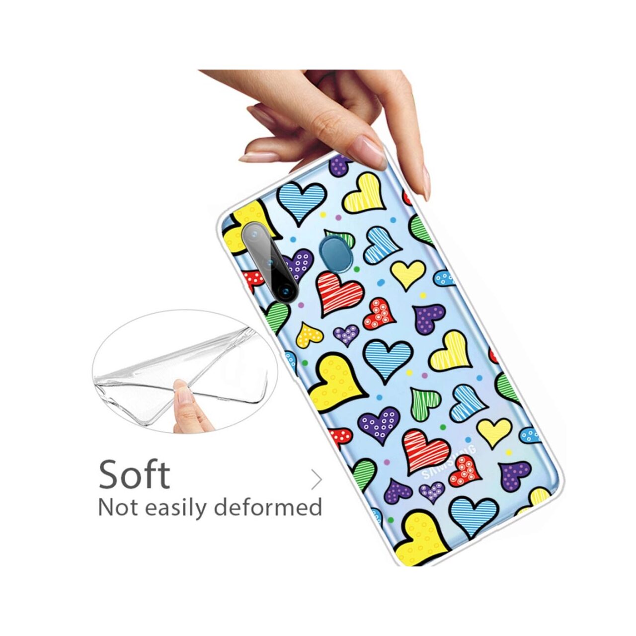 Husa Samsung Galaxy A11 / M11 Lemontti Painted Hearts thumb