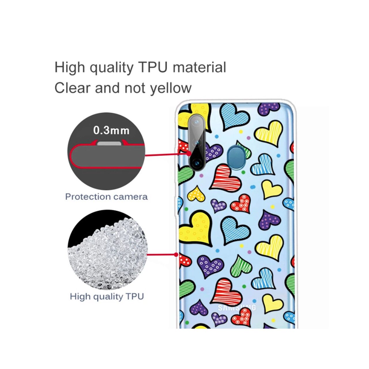 Husa Samsung Galaxy A11 / M11 Lemontti Painted Hearts thumb