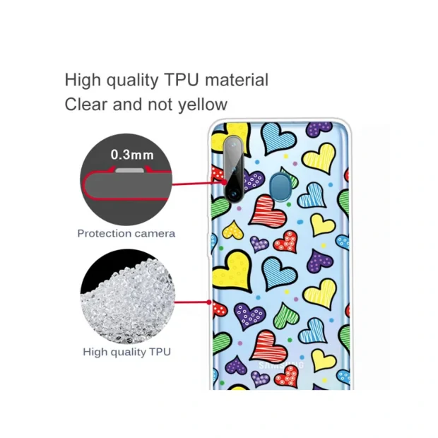 Husa Samsung Galaxy A11 / M11 Lemontti Painted Hearts