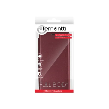Husa Samsung Galaxy A12 Lemontti Book Elegant Wine