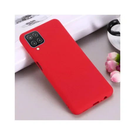 Husa Samsung Galaxy A12 Lemontti Silicon Silky Rosu