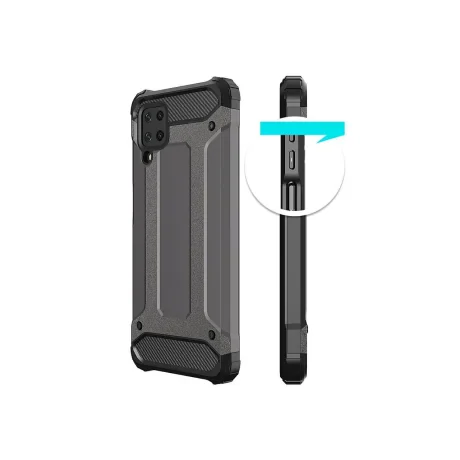 Husa Samsung Galaxy A12 / M12 Lemontti Hybrid Armor Argintiu
