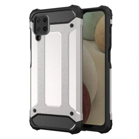 Husa Samsung Galaxy A12 / M12 Lemontti Hybrid Armor Argintiu