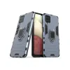 Husa Samsung Galaxy A12 / M12 Lemontti Ring Armor Kickstand Albastru