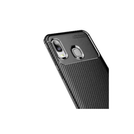 Husa Samsung Galaxy A20e Lemontti Carbon Fiber Black