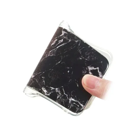 Husa Samsung Galaxy A20e Lemontti Coloured Drawing Pattern Rose Gold Black Marble