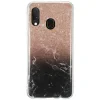 Husa Samsung Galaxy A20e Lemontti Coloured Drawing Pattern Rose Gold Black Marble