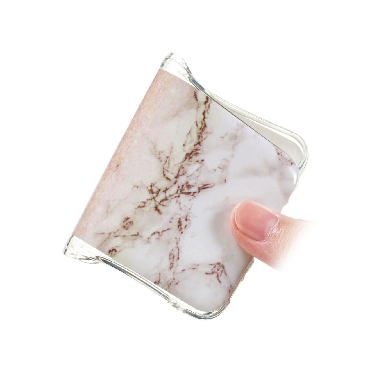 Husa Samsung Galaxy A20e Lemontti Coloured Drawing Pattern Rose Gold White Marble thumb