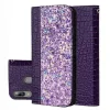 Husa Samsung Galaxy A20e Lemontti Flip Leather Case Glitter Powder Purple