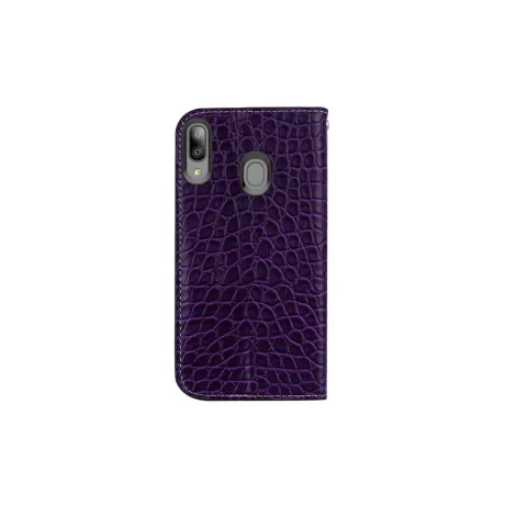Husa Samsung Galaxy A20e Lemontti Flip Leather Case Glitter Powder Purple