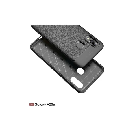 Husa Samsung Galaxy A20e Lemontti Litchi Black
