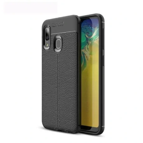 Husa Samsung Galaxy A20e Lemontti Litchi Black