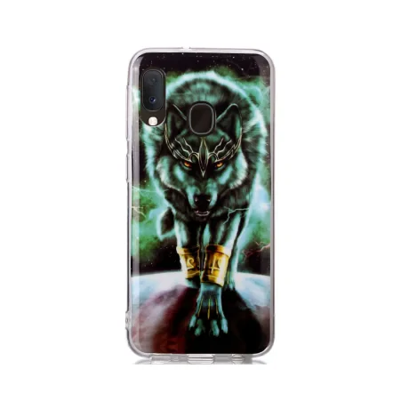 Husa Samsung Galaxy A20e Lemontti Luminous Ferocious Wolf