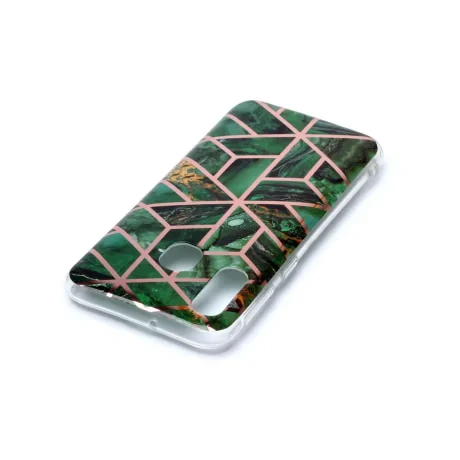 Husa Samsung Galaxy A20e Lemontti Plating Marble Pattern Soft Green