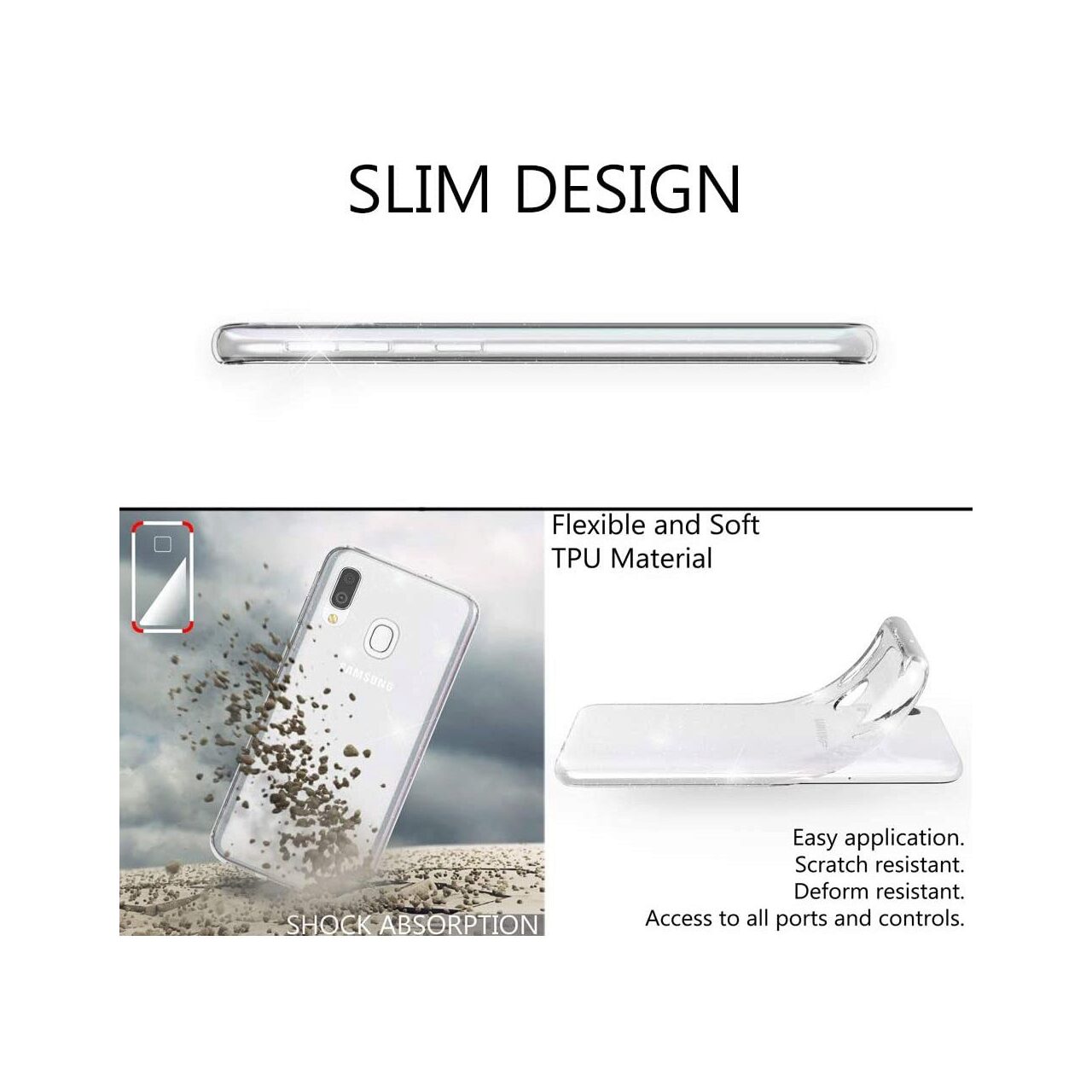 Husa Samsung Galaxy A20e Lemontti Silicon Transparent thumb