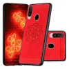 Husa Samsung Galaxy A20s Lemontti Rose Mandala Pattern Red