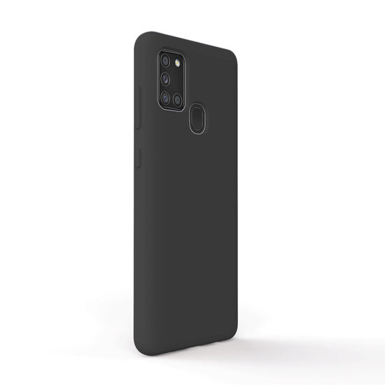 Husa Samsung Galaxy A21s Lemontti Liquid Silicon Black thumb