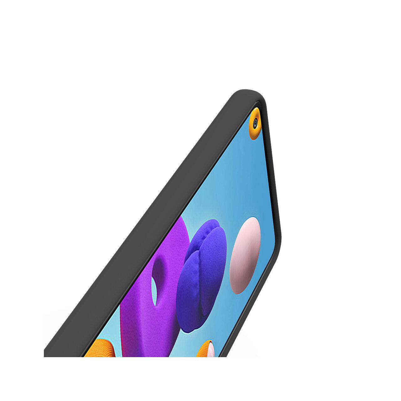Husa Samsung Galaxy A21s Lemontti Liquid Silicon Black thumb