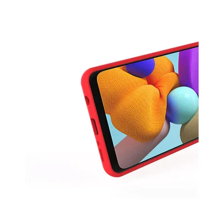 Husa Samsung Galaxy A21s Lemontti Liquid Silicon Red