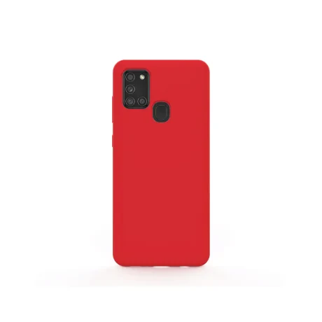 Husa Samsung Galaxy A21s Lemontti Liquid Silicon Red