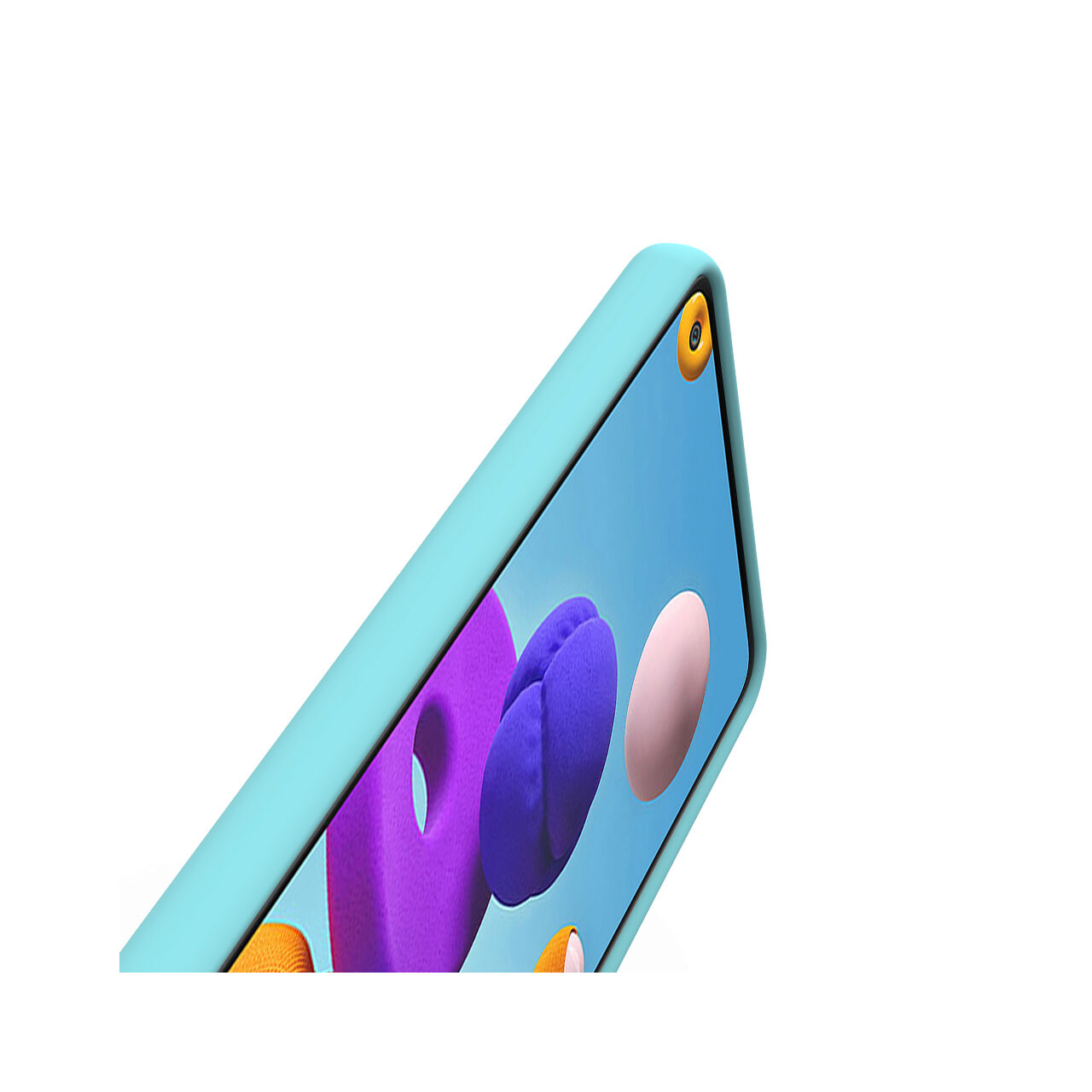 Husa Samsung Galaxy A21s Lemontti Liquid Silicon Tiffany Blue thumb