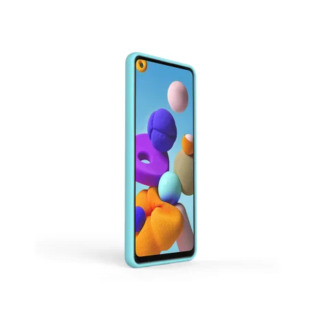 Husa Samsung Galaxy A21s Lemontti Liquid Silicon Tiffany Blue