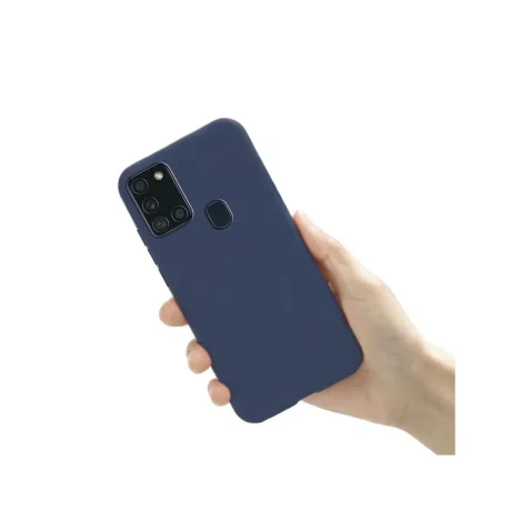 Husa Samsung Galaxy A21s Lemontti Silicon Silky Albastru Inchis