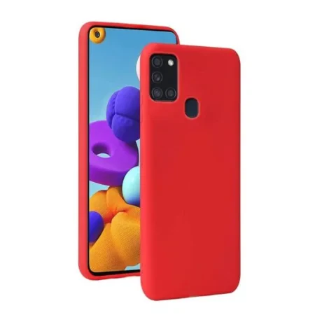 Husa Samsung Galaxy A21s Lemontti Silicon Silky Rosu
