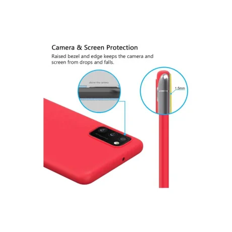 Husa Samsung Galaxy A21s Lemontti Silicon Silky Rosu
