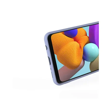 Husa Samsung Galaxy A21s Lemontti Silicon Soft Slim Lavender Gray