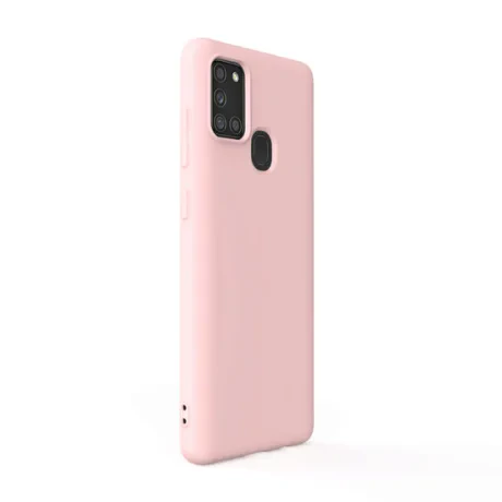Husa Samsung Galaxy A21s Lemontti Silicon Soft Slim Pink Sand