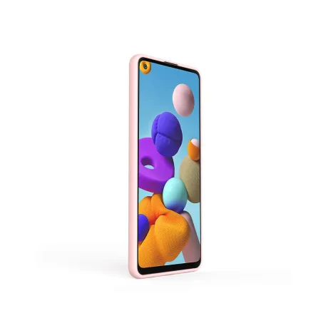 Husa Samsung Galaxy A21s Lemontti Silicon Soft Slim Pink Sand