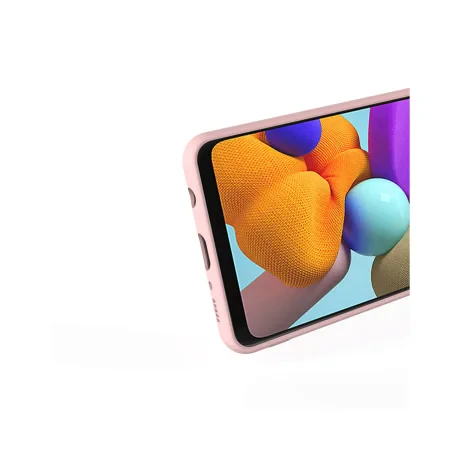 Husa Samsung Galaxy A21s Lemontti Silicon Soft Slim Pink Sand