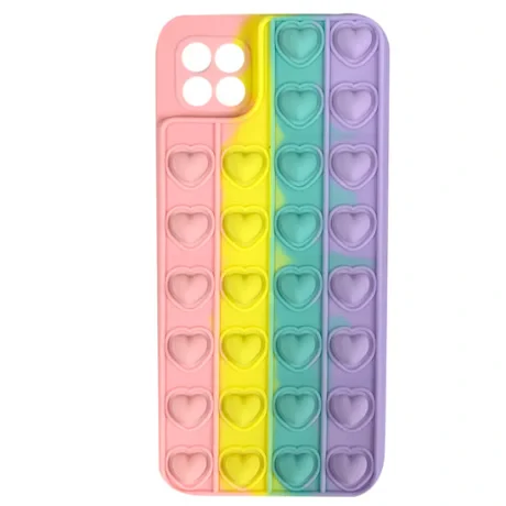 Husa Samsung Galaxy A22 4G Lemontti Heart Pop it Multicolor 3