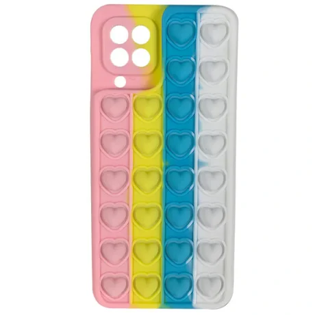 Husa Samsung Galaxy A22 5G Lemontti Heart Pop it Multicolor 2