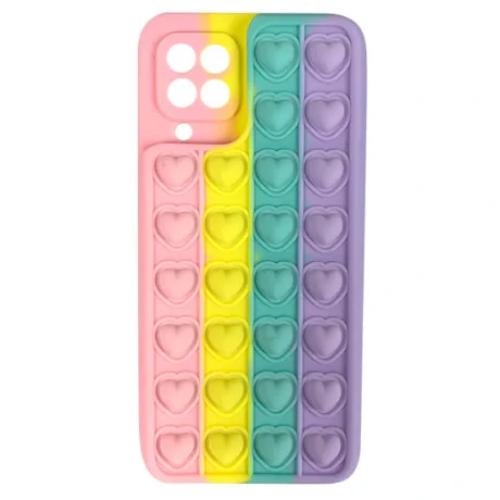 Husa Samsung Galaxy A22 5G Lemontti Heart Pop it Multicolor 3