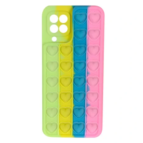 Husa Samsung Galaxy A22 5G Lemontti Heart Pop it Multicolor 4