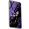 Husa Samsung Galaxy A30 Lemontti Electroplated Edge Blue Light Glass Peach Blossoms